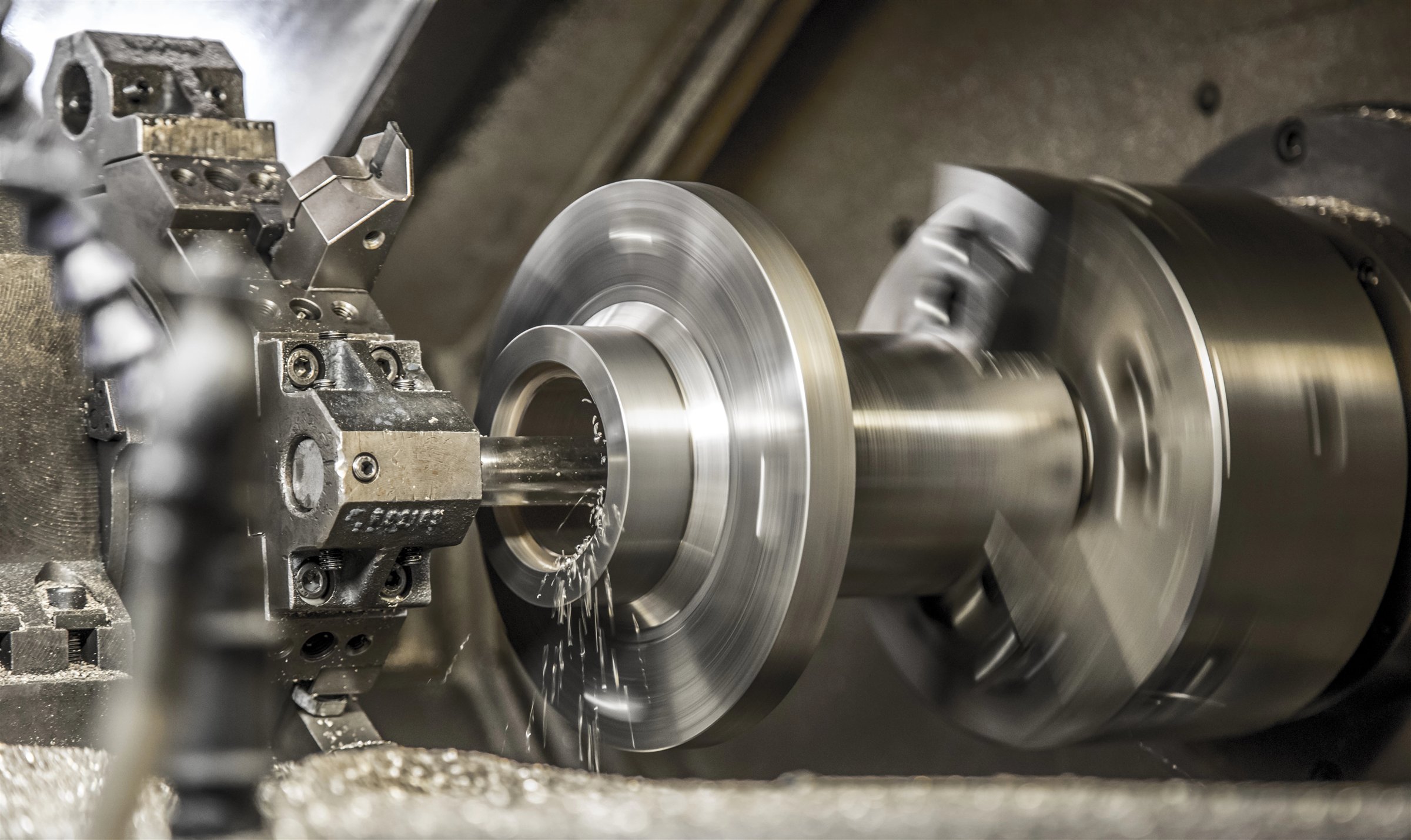 Drehbearbeitung eines Metallbauteils